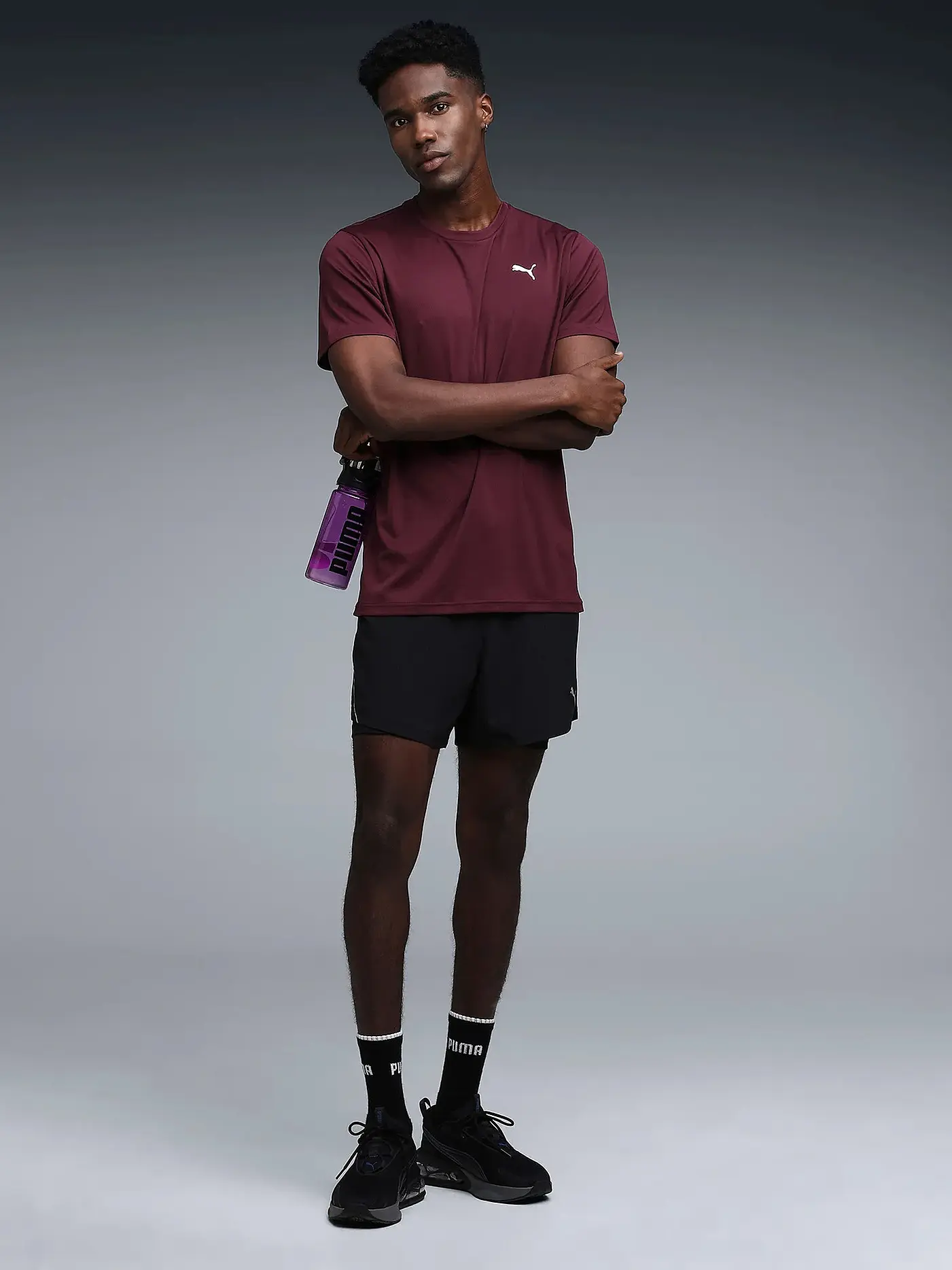 PUMA | Herren Fitnessshirt Essential | dunkelrot
